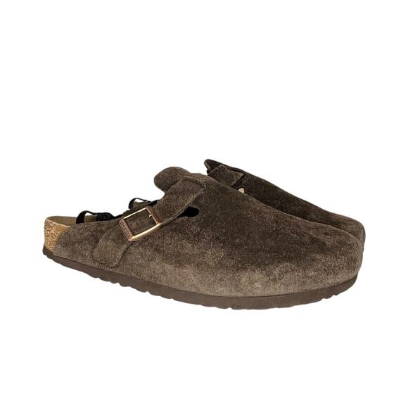 ***SOLD*** Mens Birkenstock Boston Soft Footbed Clogs Size 13 Mocha Suede - Picture 3 of 6